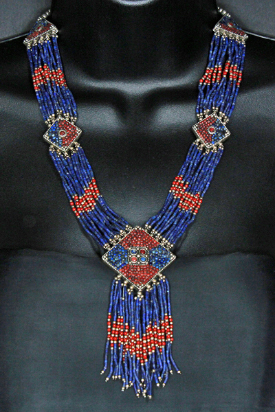 Himalayan Lapis and Coral Necklace, Jewelry